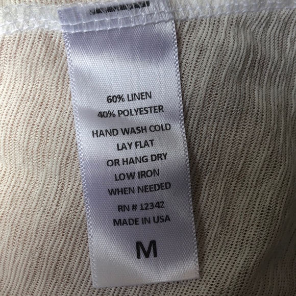 Sheer white and blue tank top - Picture 6 of 6